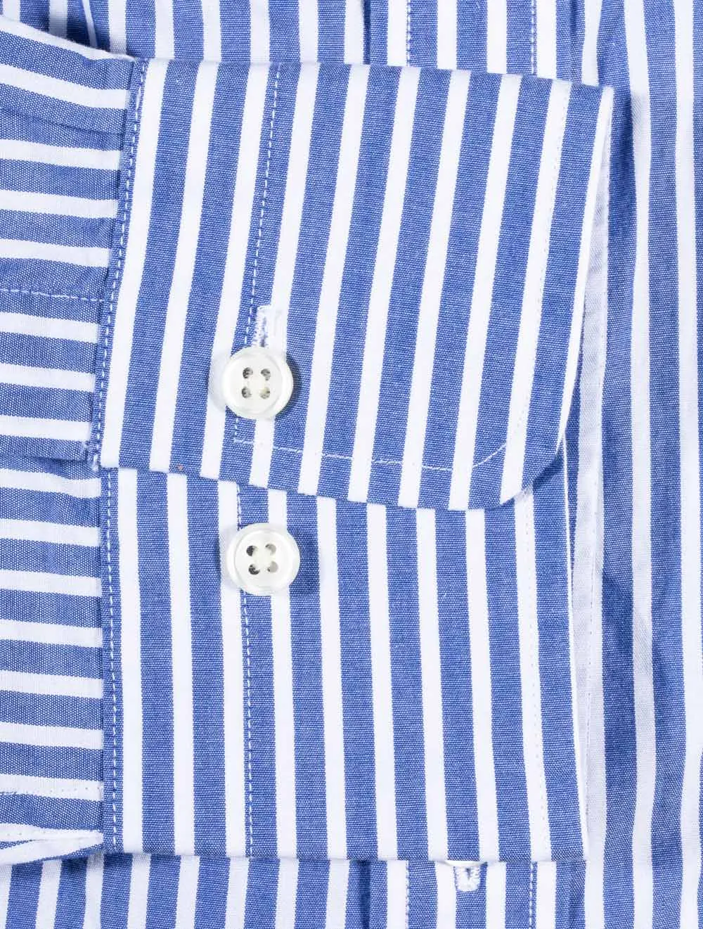 Regular Fit Stripe Broadcloth Shirt College Blue