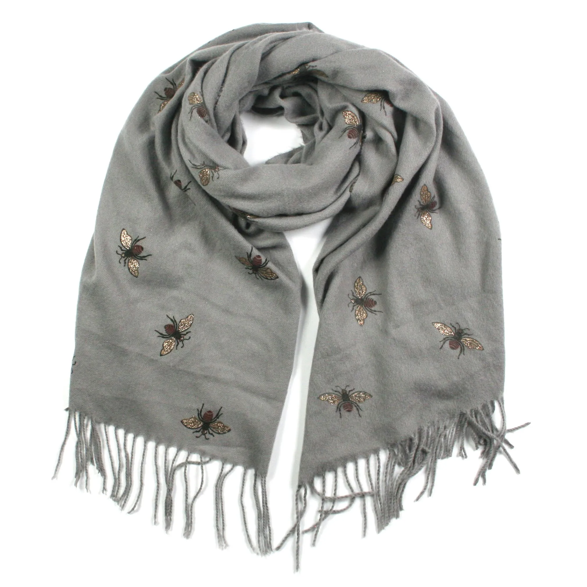 Remo - Glitter Bee Pashmina Style Scarf