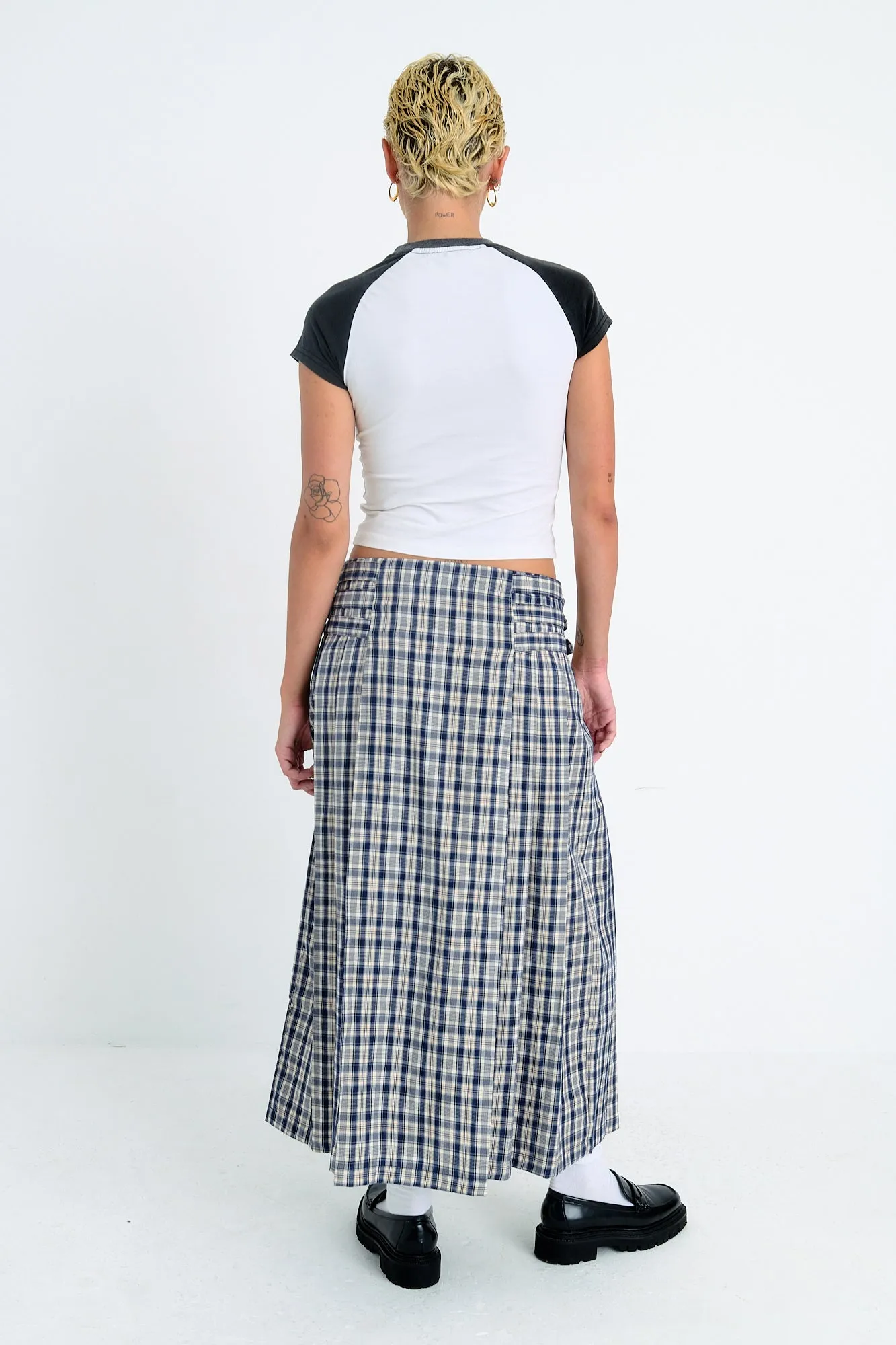 Roary Check Maxi Skirt