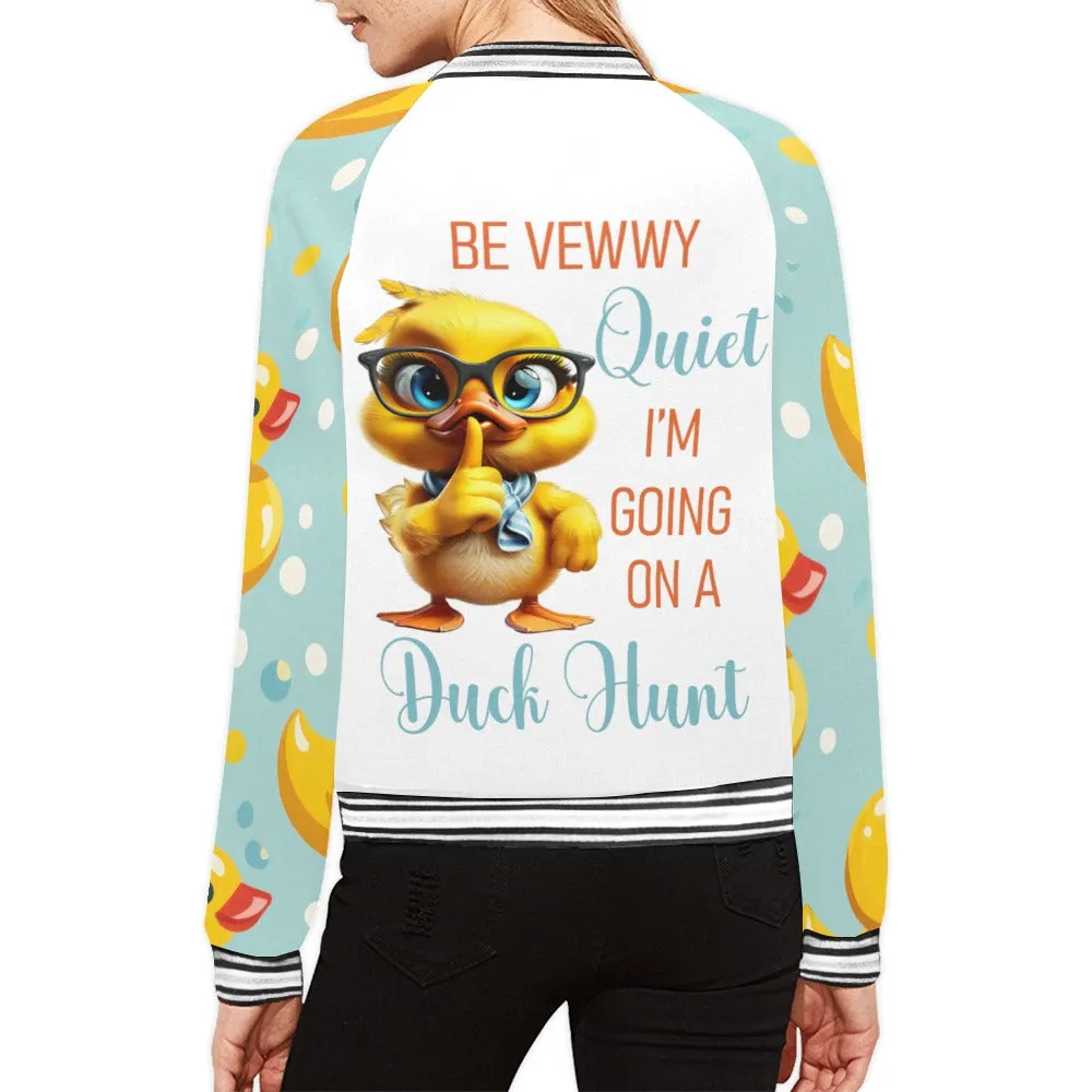 Rubber Duck Be Vewwy Quiet Bomber Jacket for Women