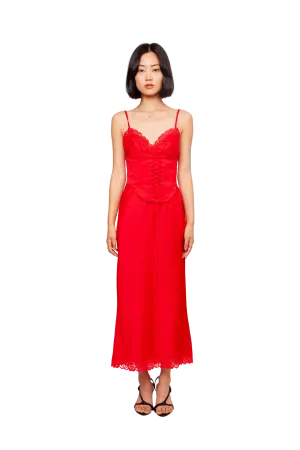 Salma Slip Dress Red