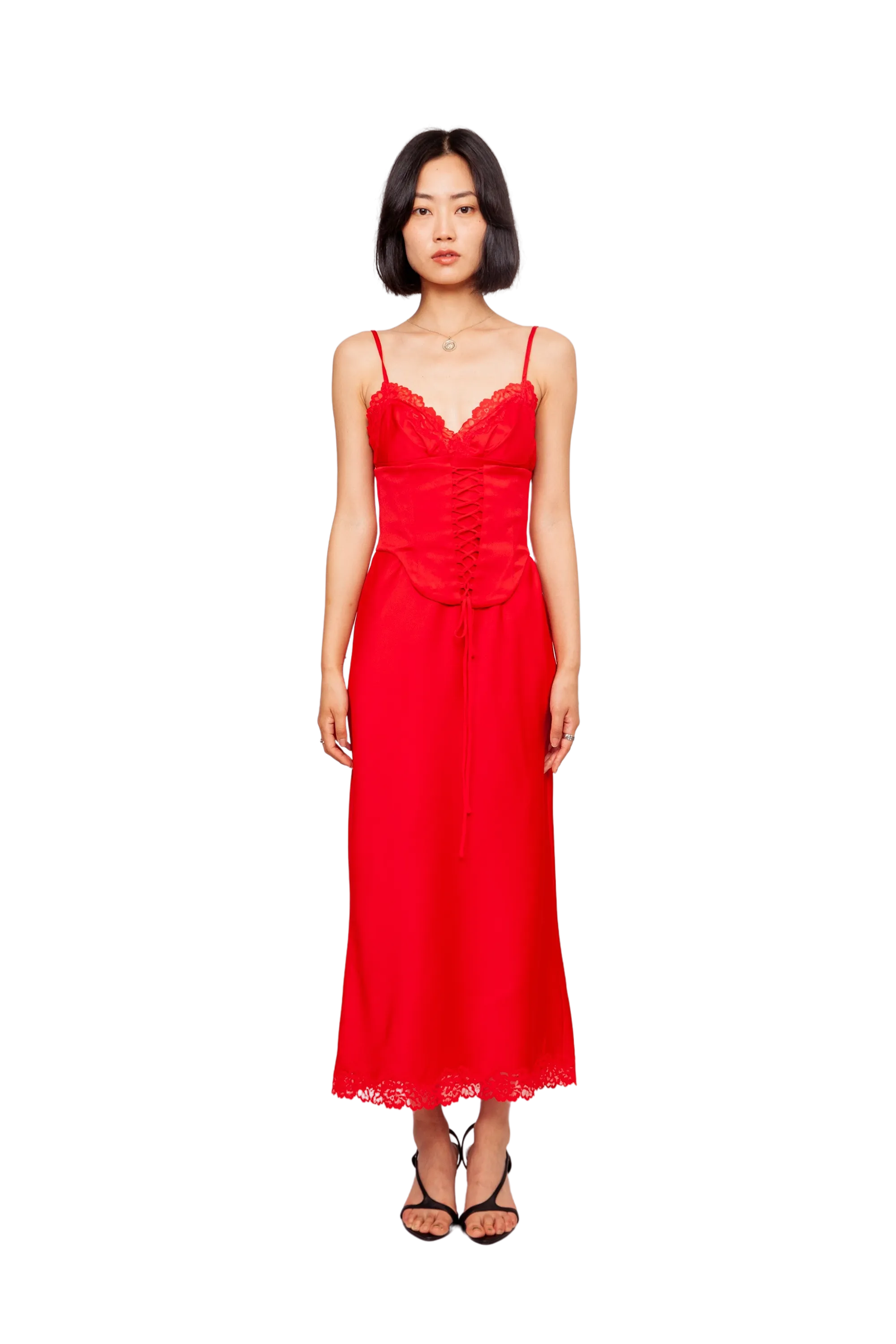 Salma Slip Dress Red