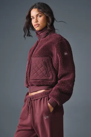 Sherpa Edge Bomber - Burgundy Truffle