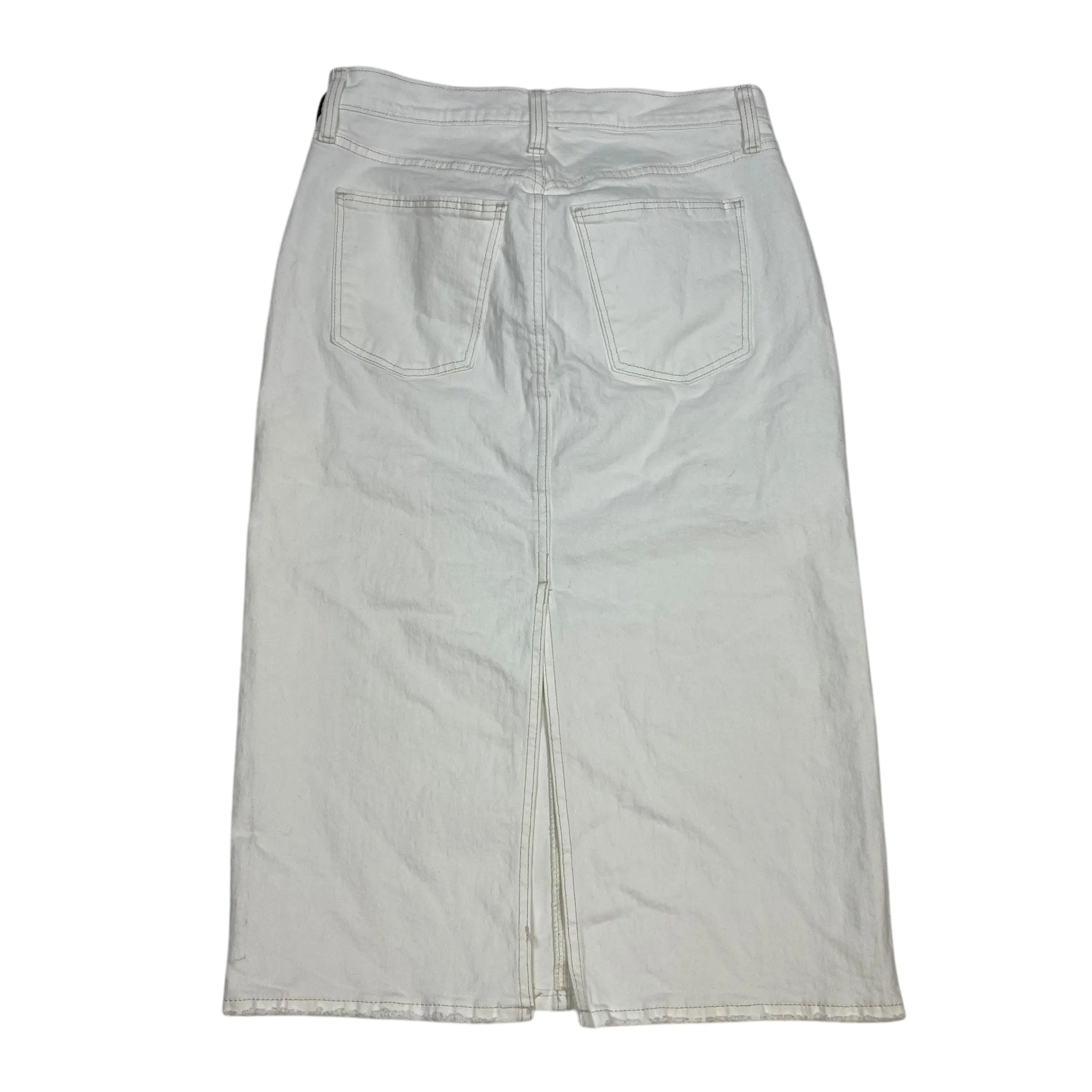 Skirt Maxi By Universal Thread In White Denim, Size: 6