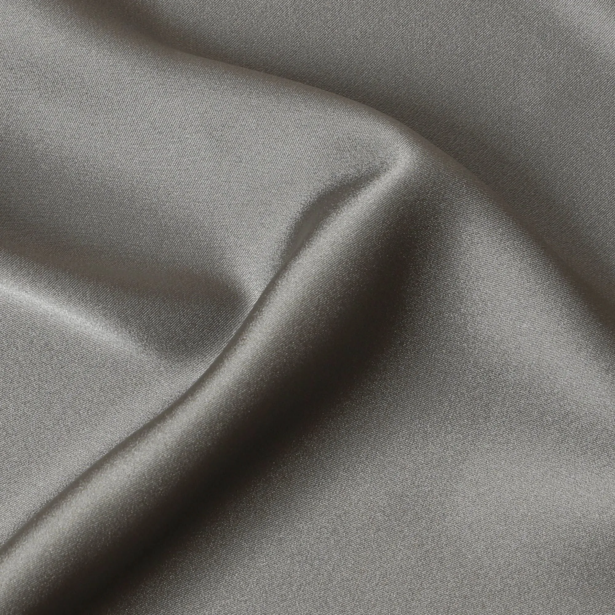 Sleek Charcoal Crepe Satin Fabric - 140cm Wide - D18267