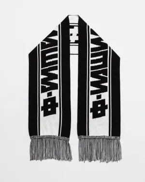 Soccer Scarf - Black/White