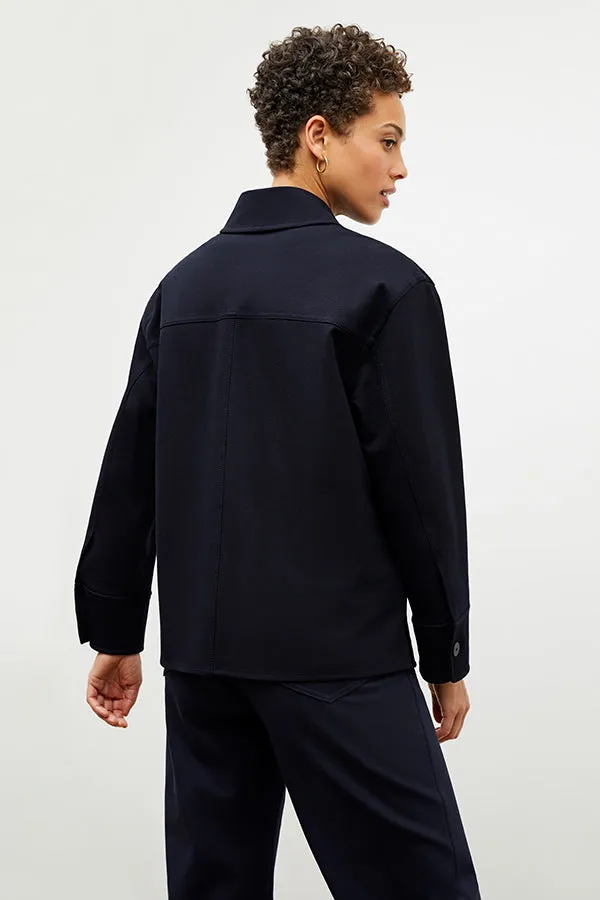 Steffi Jacket - Eco Better Than Denim with Sherpa :: Ink