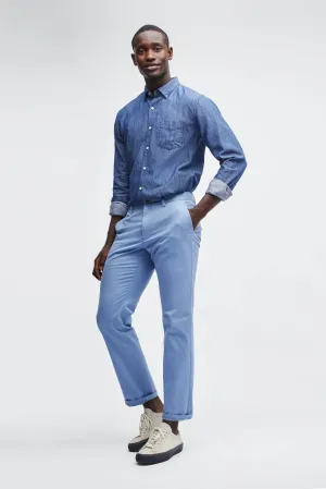 Stretch Washed Slim Chino- Azure Slate