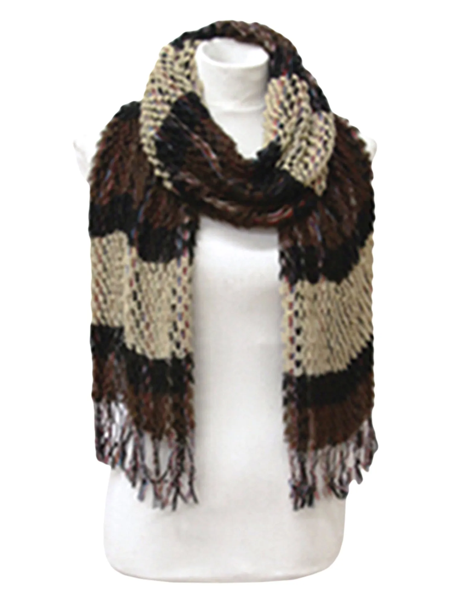 Striped Soft Knit Winter Unisex Neck Scarf