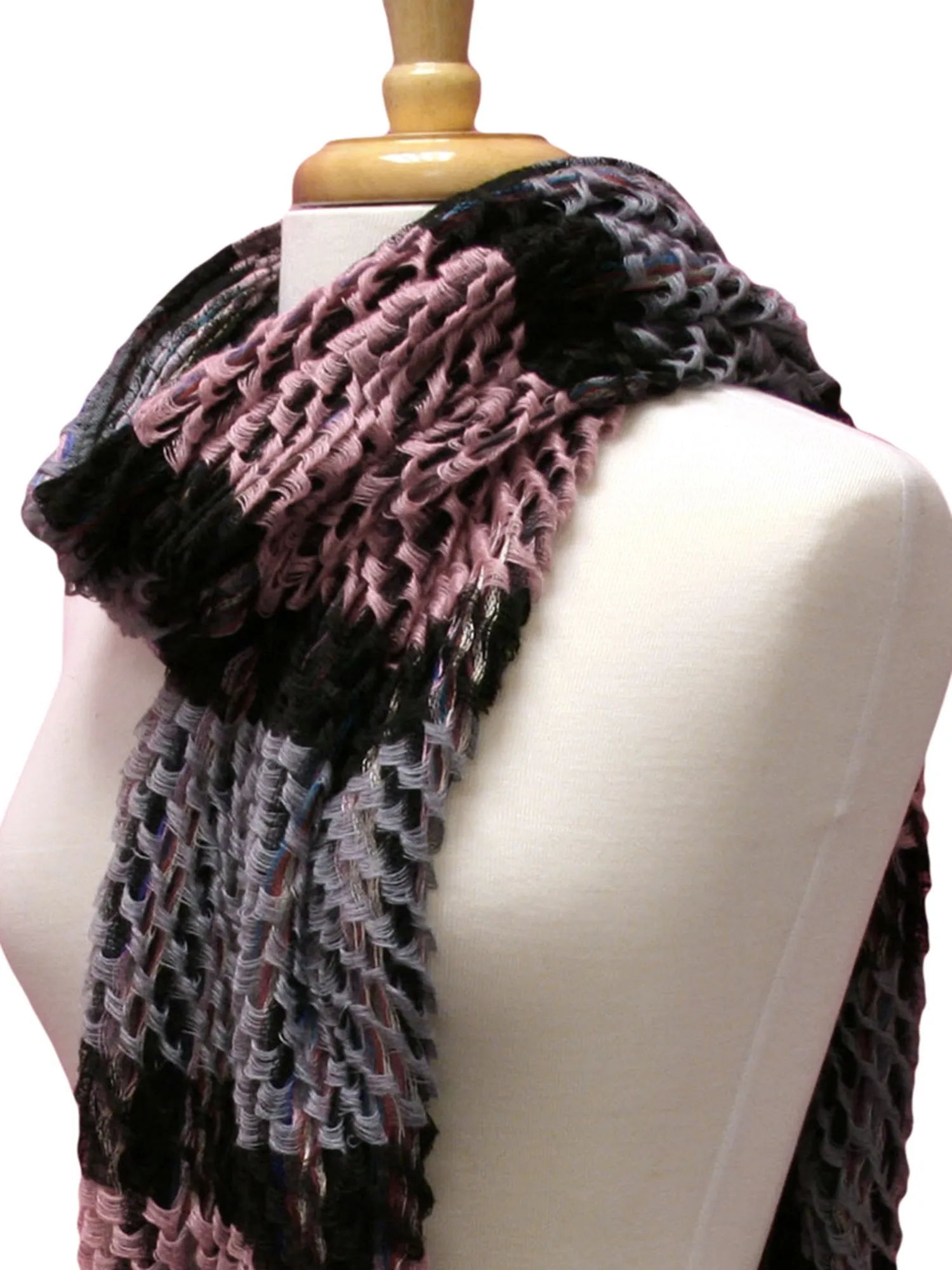 Striped Soft Knit Winter Unisex Neck Scarf