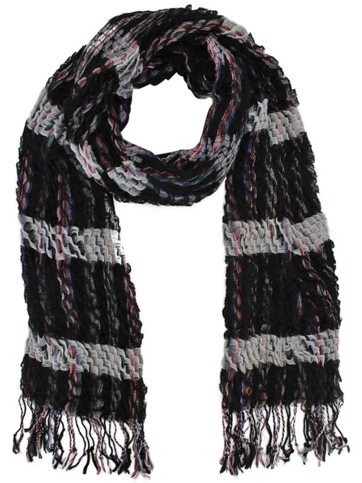 Striped Soft Knit Winter Unisex Neck Scarf