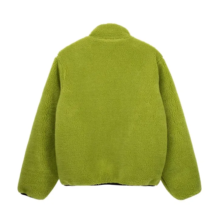 Stüssy Sherpa Reversible Jacket - Moss Green