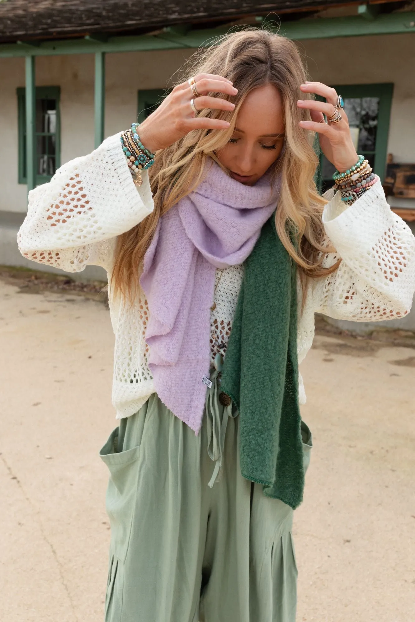 Sunset Shades Cozy Scarf - Lavender Multi