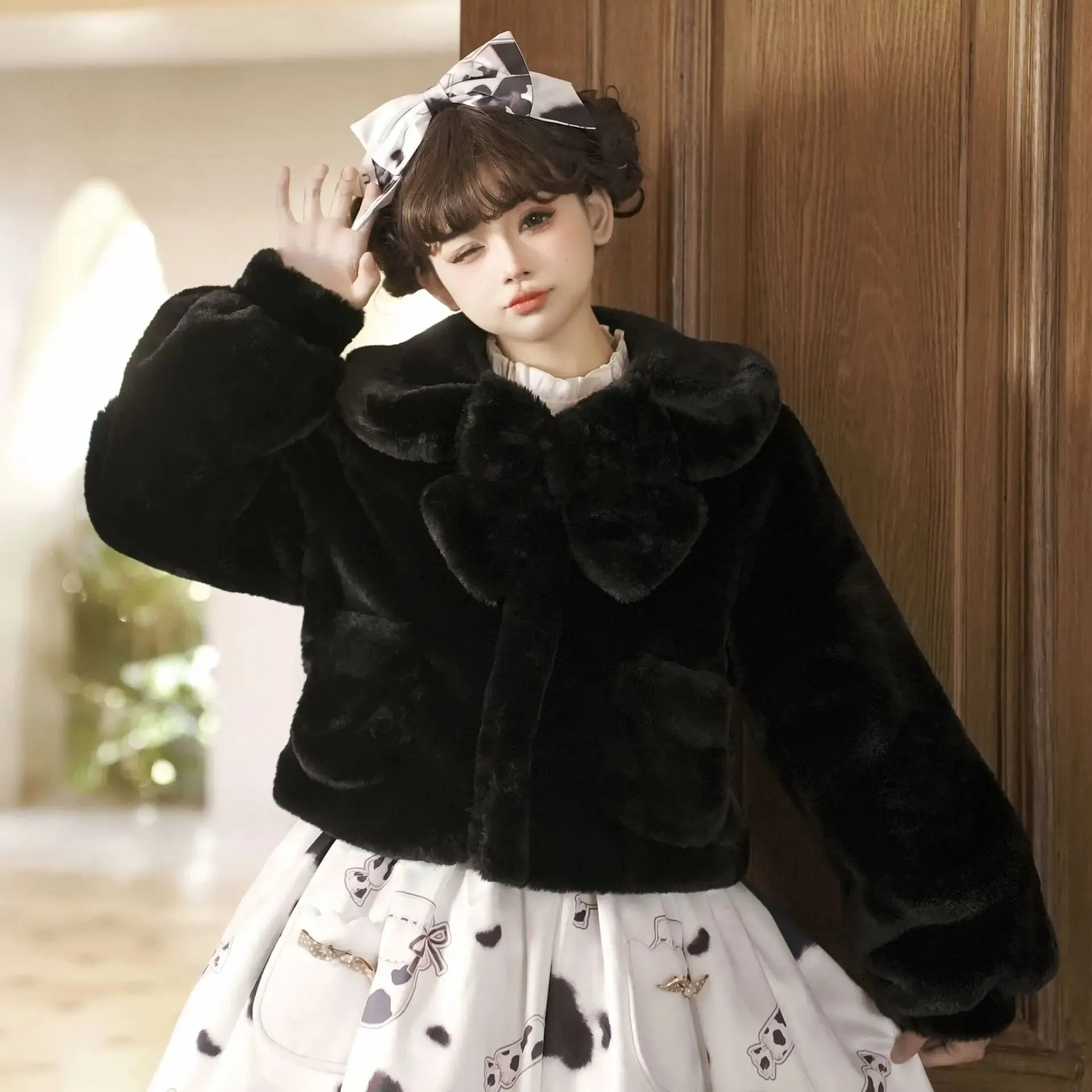 Sweet Plush Lolita Jacket Warm Winter Coat by Yomi