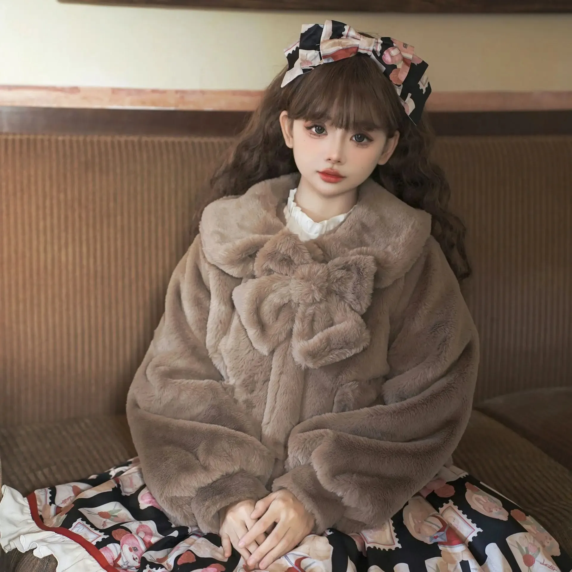 Sweet Plush Lolita Jacket Warm Winter Coat by Yomi