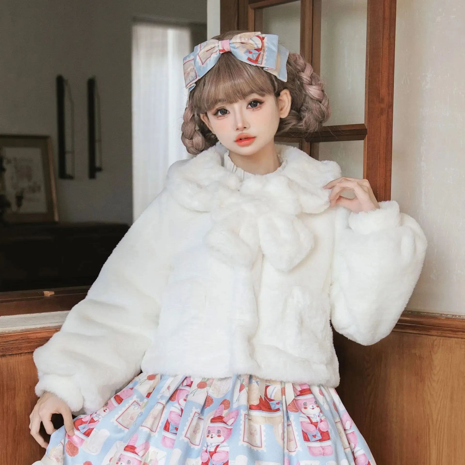 Sweet Plush Lolita Jacket Warm Winter Coat by Yomi