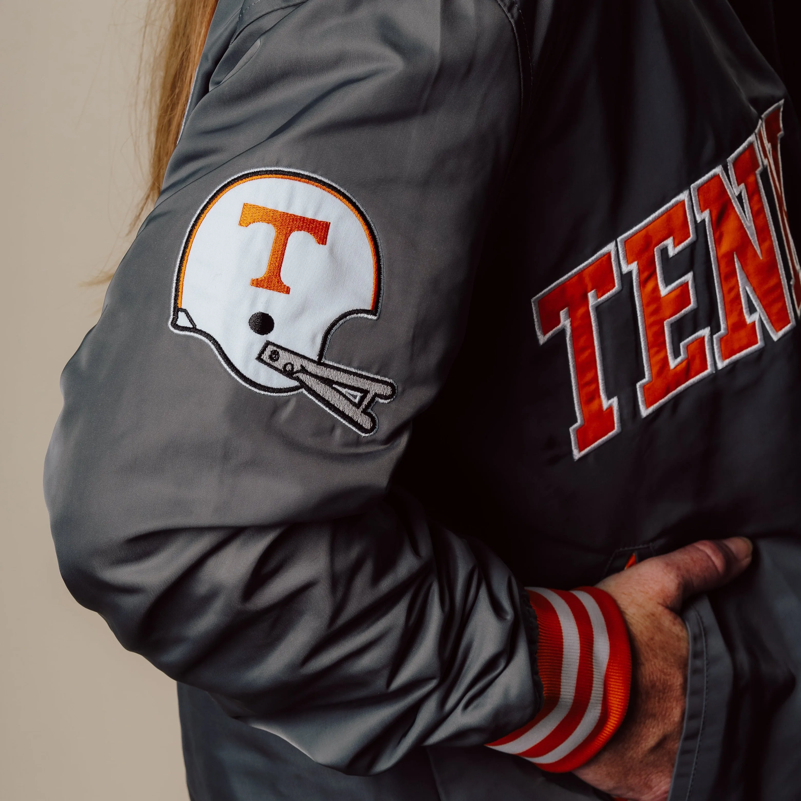 Tennessee Volunteers Football Smokey Grey Bomber Jacket