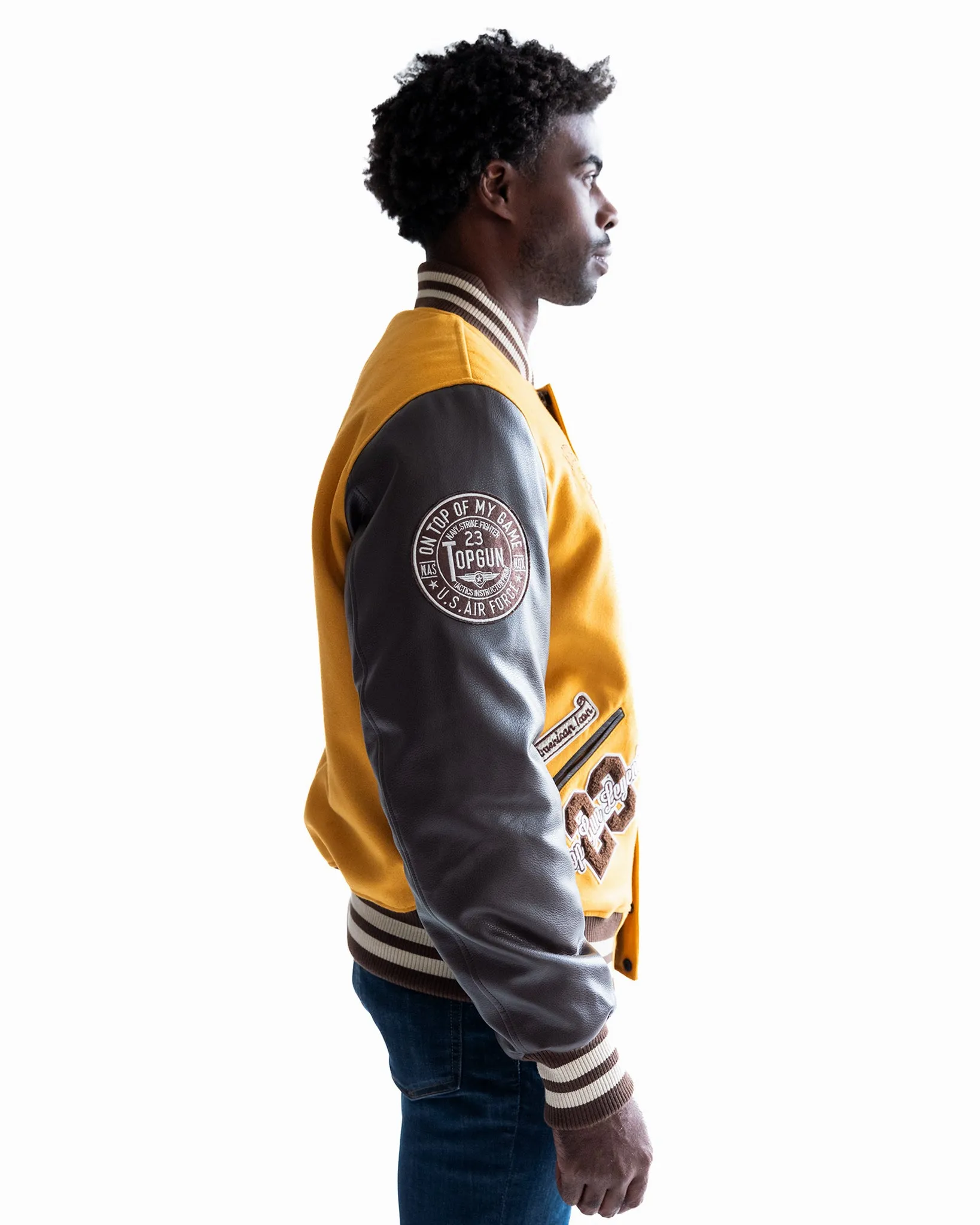 TOP GUN® "BEAR GOAT" VARSITY JACKET