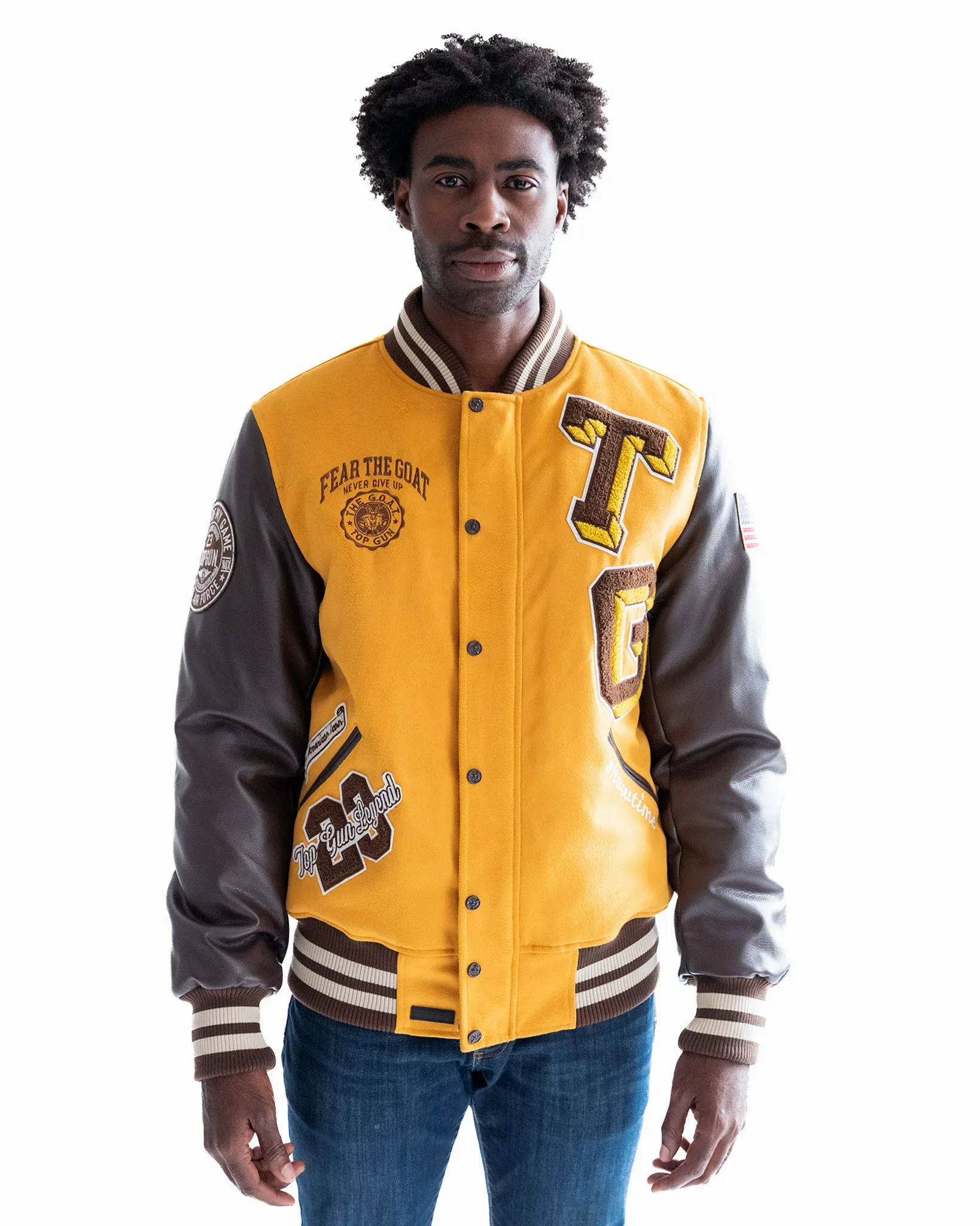 TOP GUN® "BEAR GOAT" VARSITY JACKET