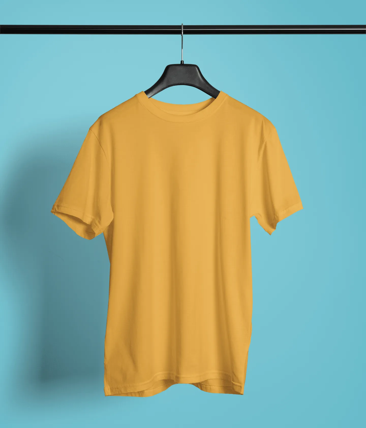 Unisex Regular Fit T-Shirt - Cotton, Bio-Washed (Yellow)