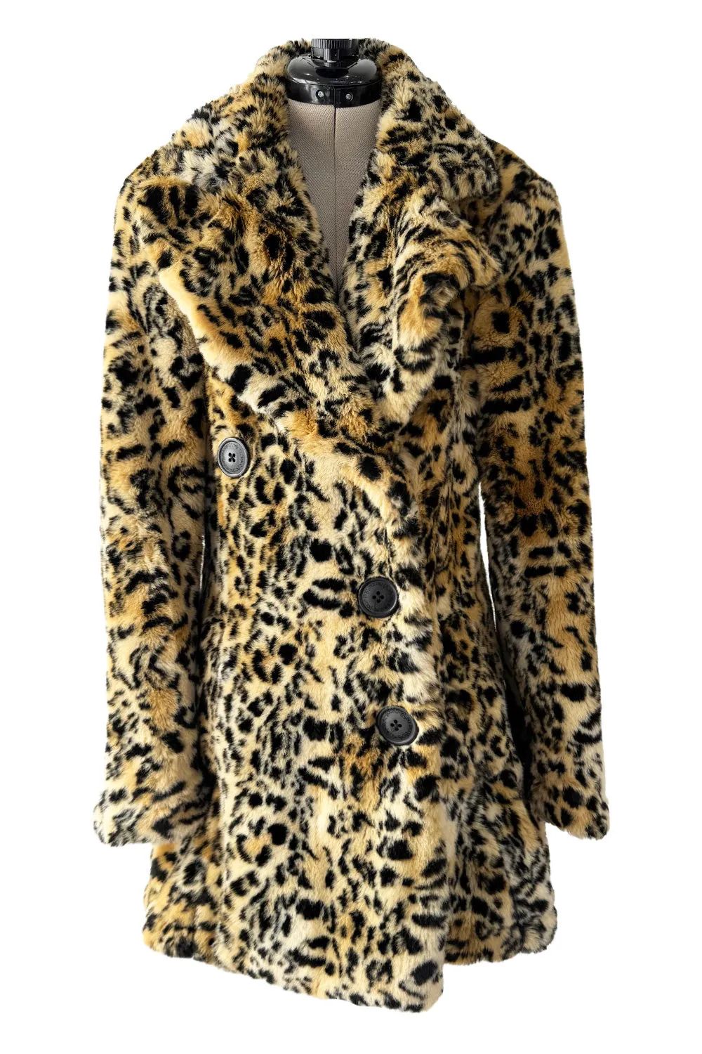 Vintage Vivienne Westwood Soft Faux Fur Leopard Print Jacket W Back Swag