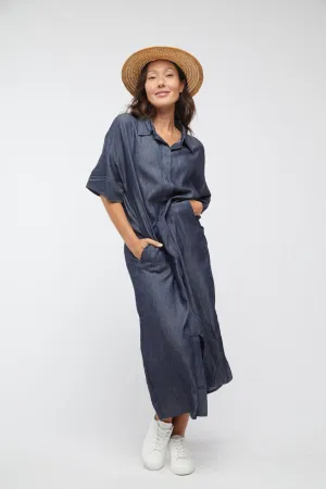 Vista Tunic Dress Dark Indigo