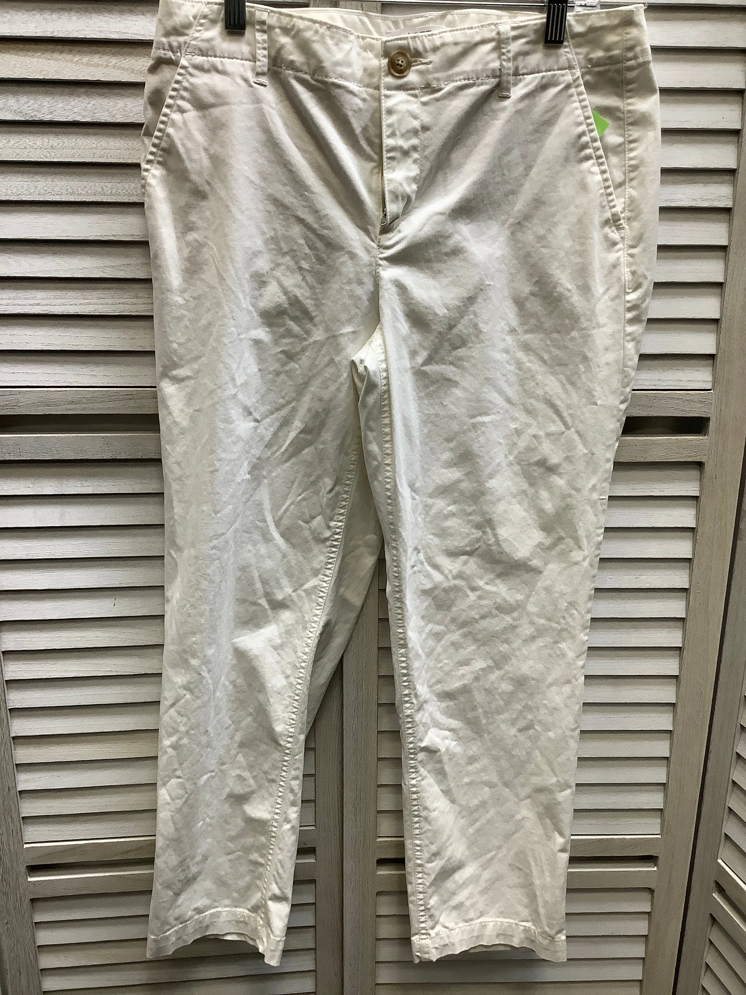 White Pants Chinos & Khakis Loft, Size 8