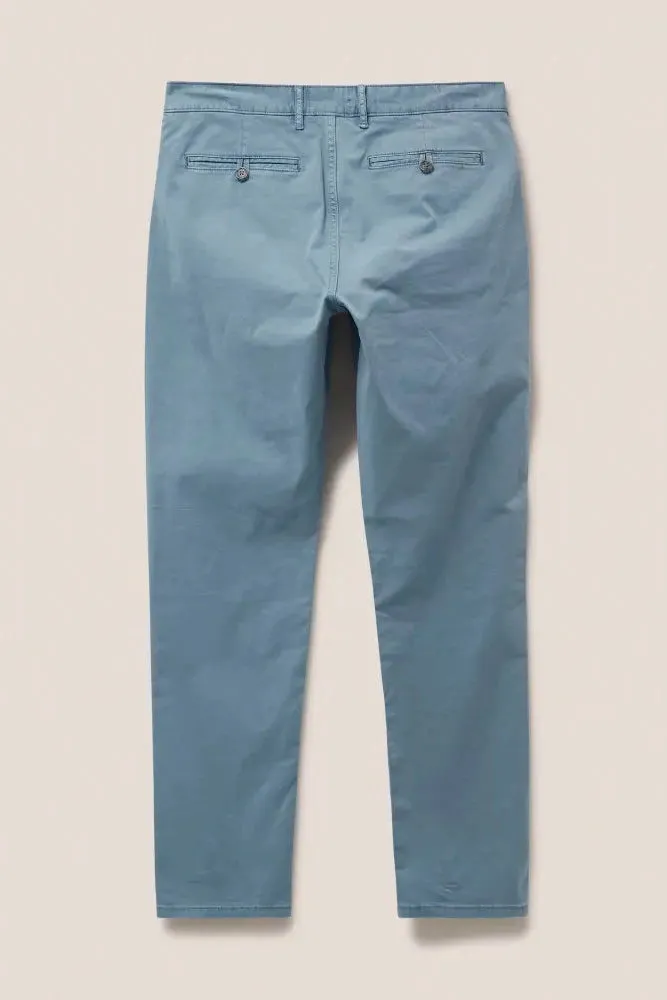 White Stuff Sutton Organic Chino Trousers in Mid Blue