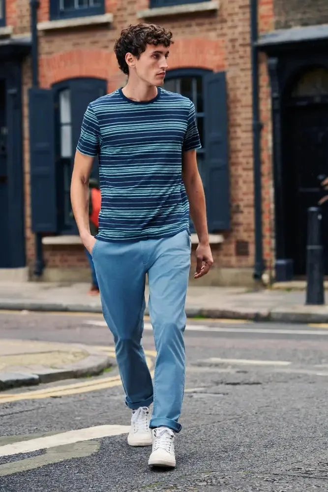 White Stuff Sutton Organic Chino Trousers in Mid Blue