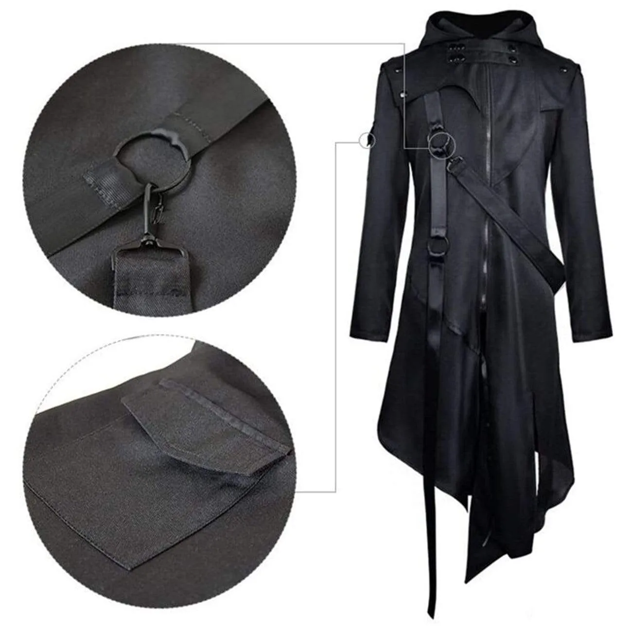 WLS Dark Irregular Ribbons Long Jacket