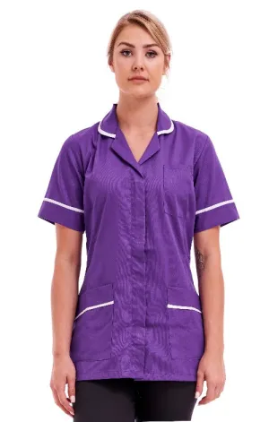 Women's Purple Poly Cotton Tunic FUL05 – Nurse Uniform | 8-26