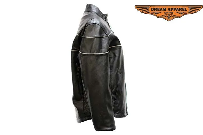 Womens Soft Leather Jacket With Airvents