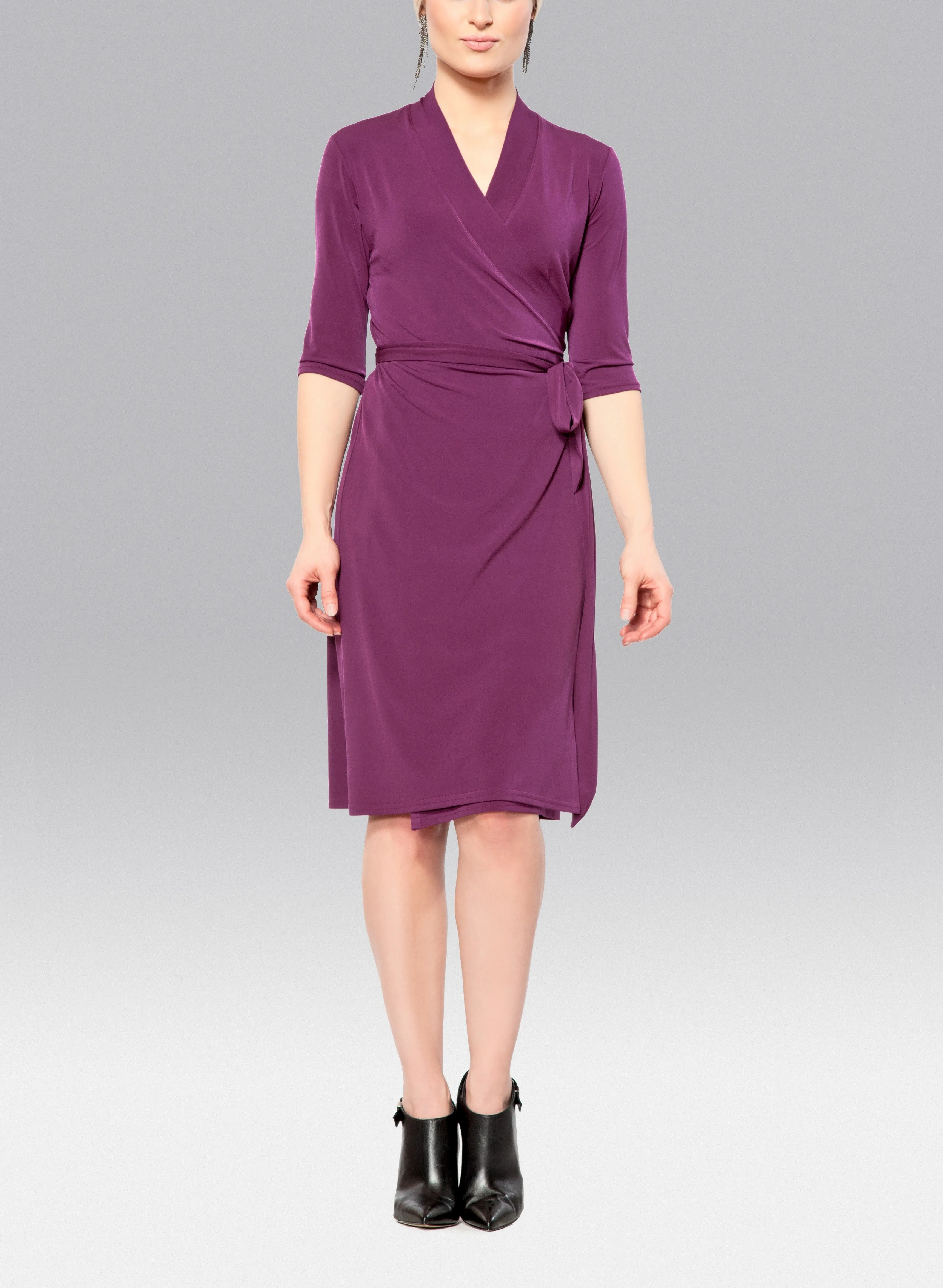 Wrap Dress (short), Berry